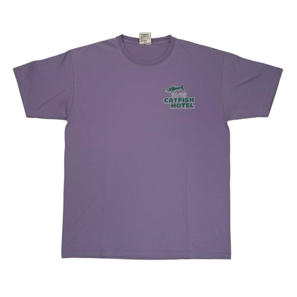 Hagy’s Catfish Hotel Shiloh TN T Shirt Purple Adult Medium - Picture 2 of 8
